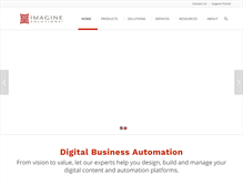 Tablet Screenshot of imaginesolutions.com